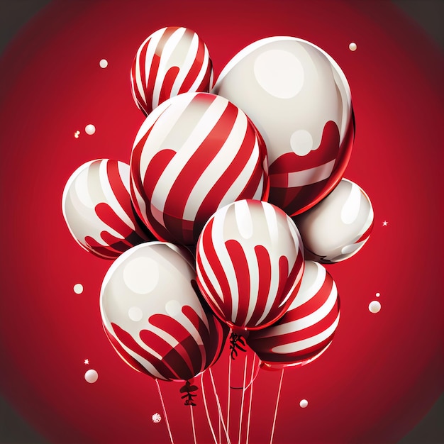 Wiązka cukierkowych balonów z napisem „czekolada”.