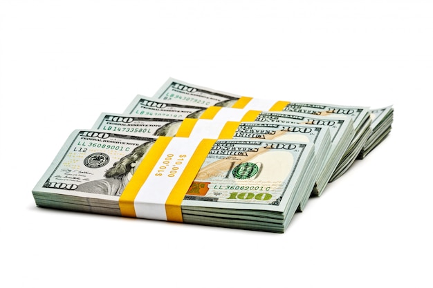 Wiązki Banknotów 100 Banknotów Amerykańskich W 2013 R