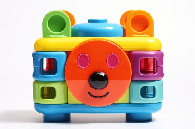 Wibrująca, uśmiechnięta kamera zabawkowa rejestruje radość