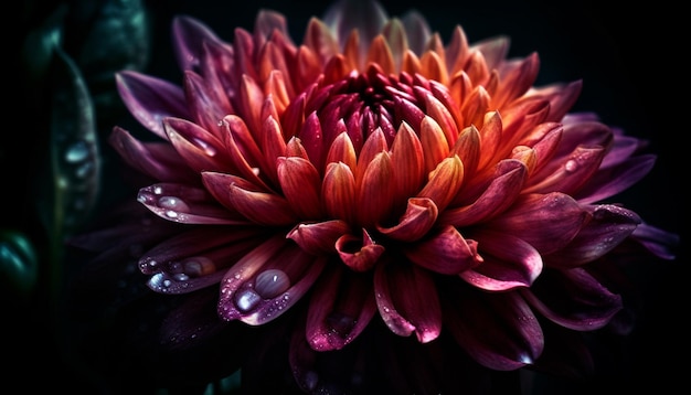 Wibrujące płatki lotosowej lilii wodnej kwitną generatywnie AI