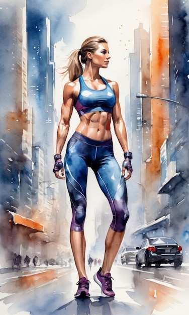 widoczne mięśnie kobiecego modelu fitness