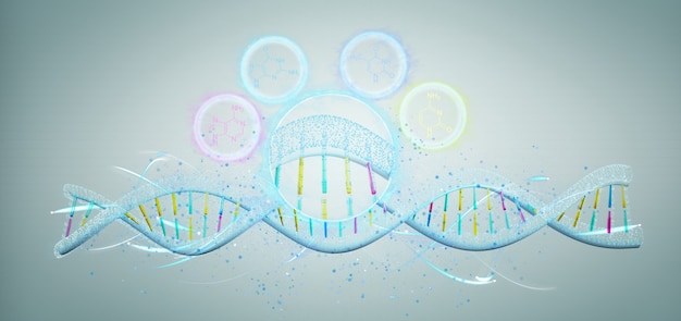 Widok 3d renderuje DNA odizolowywającego