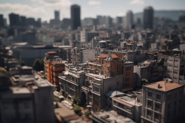 Widok architektury tła miasta Wygeneruj Ai