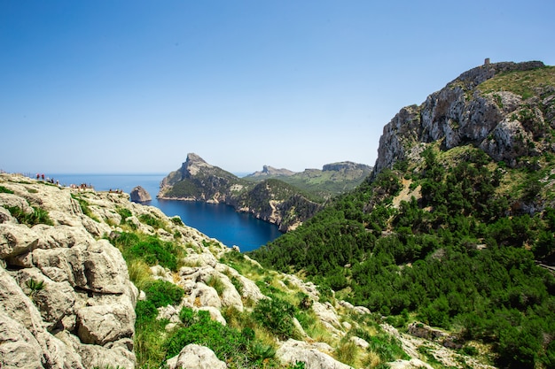 Widok Cap Formentor w Mallorca, Hiszpania