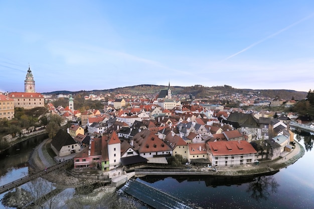 Widok cesky Krumlov w czech repbilc