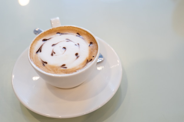 Zdjęcie widok coffe latte art