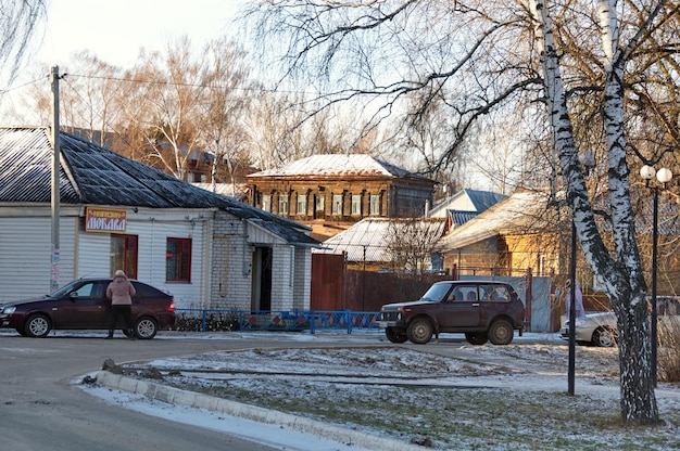 Widok domu starego kupca z jednej z ulic miasta