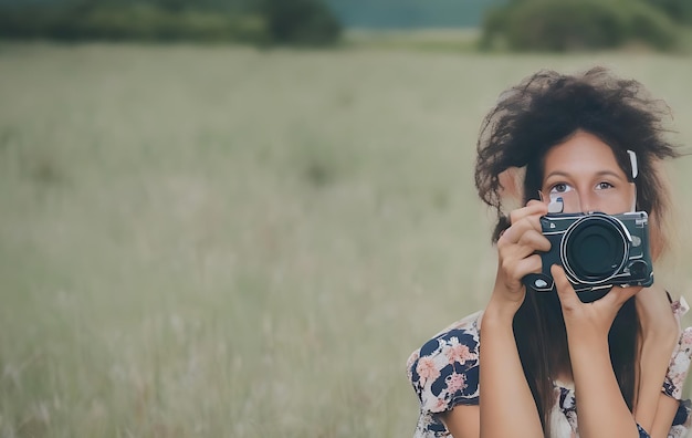 Widok fotografa z kamerami na drzewach w jakości HD