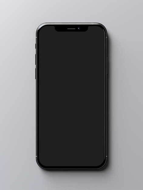 widok górny smartfon mock up szablon z czarnym ekranem