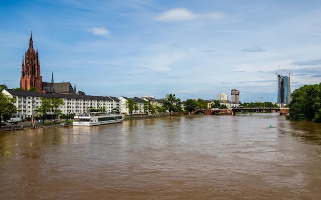 Widok HDR na Frankfurt Niemcy