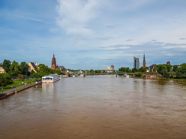 Widok HDR na Frankfurt Niemcy