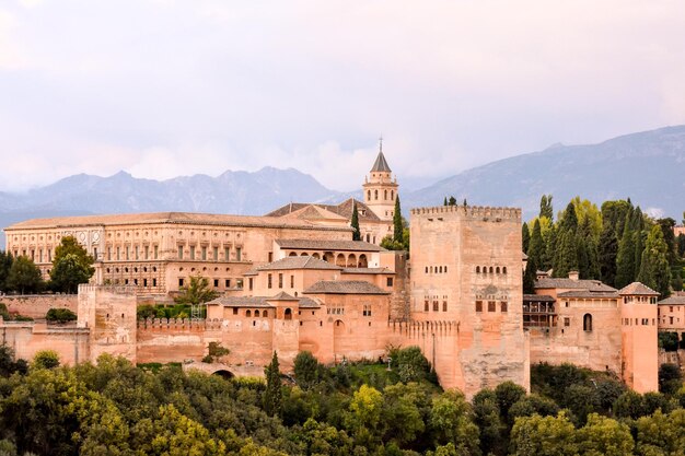 Widok Historycznego Miasta Granada Andaluzja Hiszpania