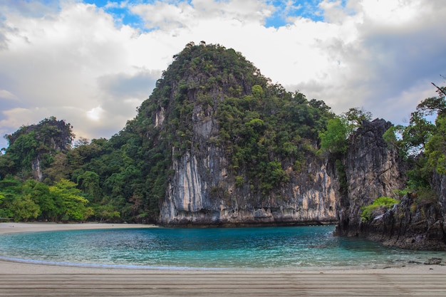 Widok koh Hong wyspa krabi, Tajlandia, Tropikalna plażowa sceneria