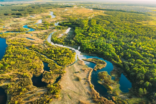 Widok krajobrazu pod wysokim kątem
