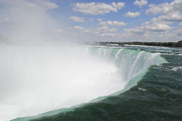 Zdjęcie widok majestatycznych wodospadów niagara