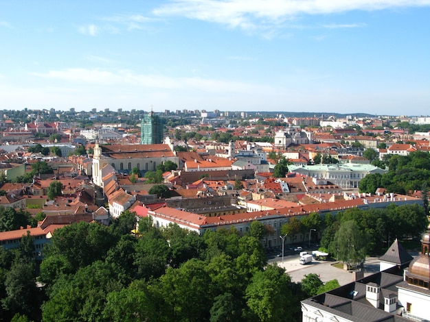 Zdjęcie widok miasta wilno litwa