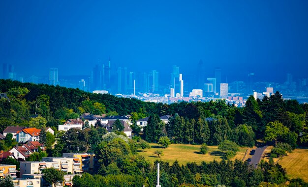 Zdjęcie widok miasto frankfurt nad menem niemcy