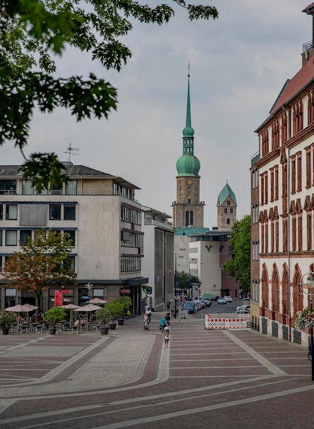 widok na centrum miasta dortmund niemcy