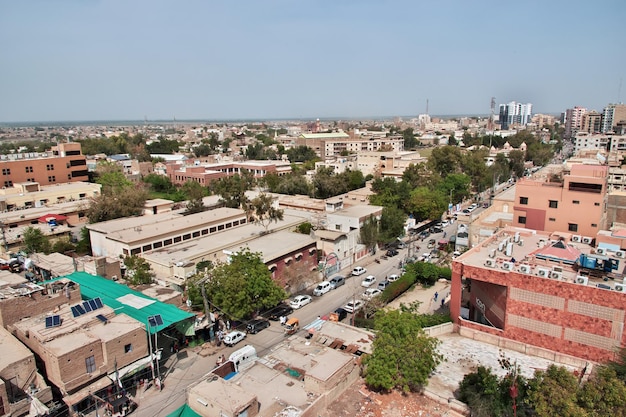 Widok na centrum Sukkur w Pakistanie