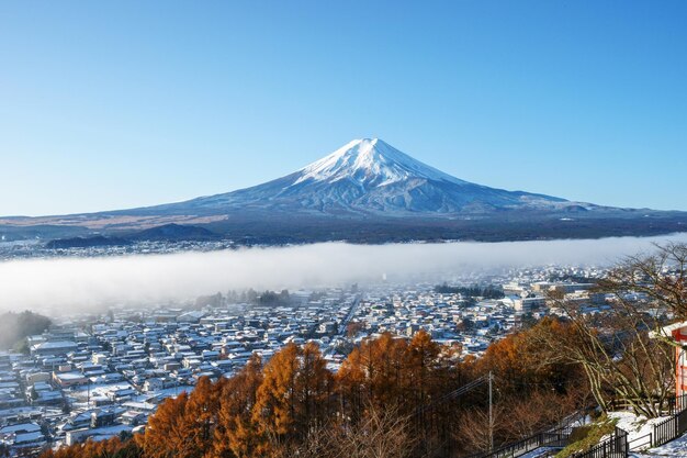 Zdjęcie widok na górę fuji