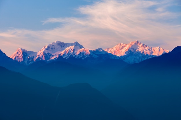 Widok Na Góry Kangchenjunga