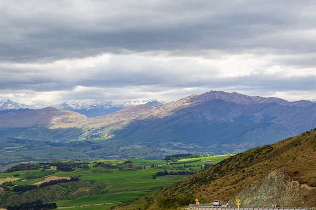 Widok na góry w okolicach Queenstown South Island