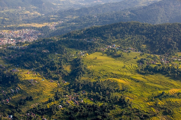 Widok na góry z powietrza