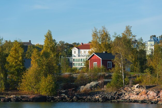 Widok Na Helsinki Z Zatoki Fińskiej.