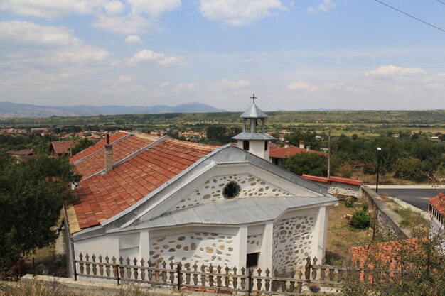 Widok na krajobraz miasta na tle nieba