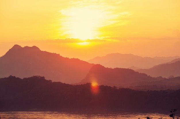 Widok na Luang Prabang z góry, Laos