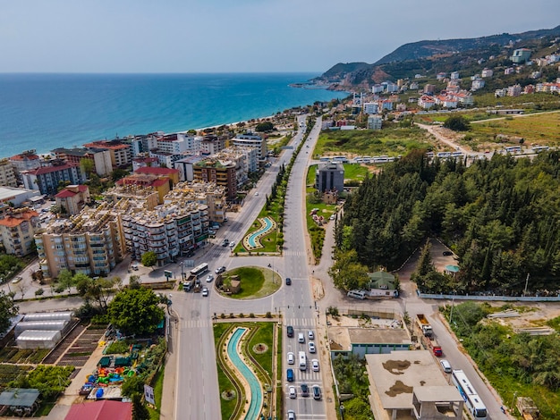 Widok na miasto Alanya z góry