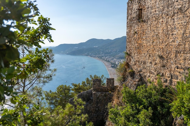 Widok na miasto Alanya z zamku Alanya w Turcji