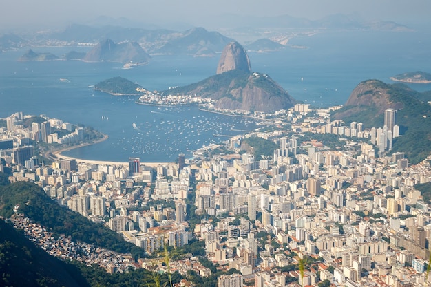 Widok na miasto Rio de Janeiro z góry, Brazylia