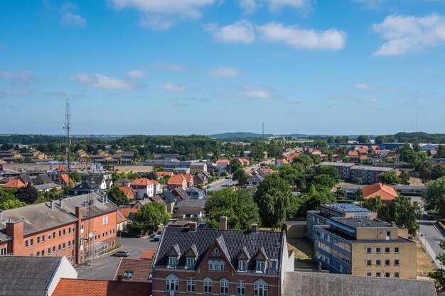 Widok na miasto Vordingborg w Danii