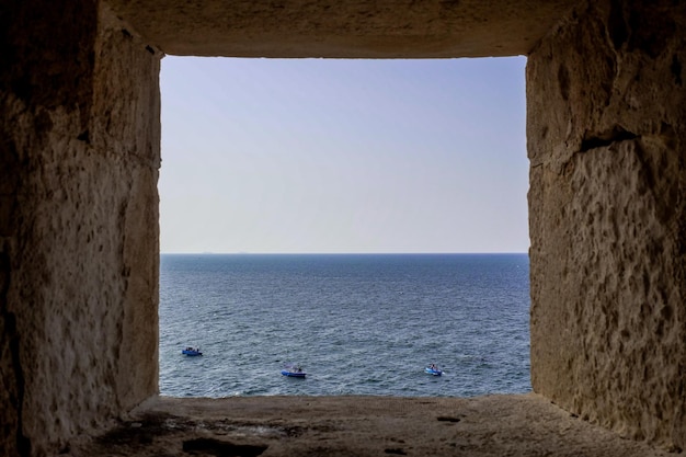 Widok na Morze Śródziemne z Aleksandrii Egipt