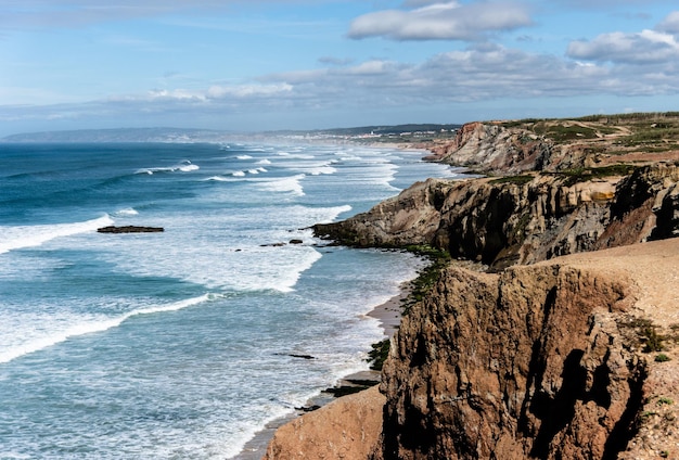 Zdjęcie widok na ocean z klifów la jolla