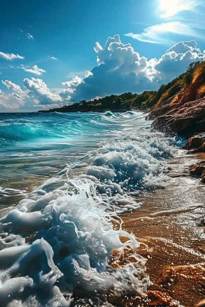 Zdjęcie widok na ocean z plaży