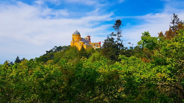 Widok na Palacio da pena w Sintra