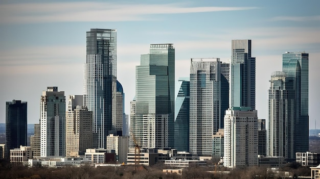 Widok na panoramę Dallas.