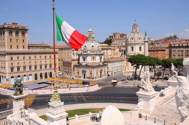 Widok na panoramę Rzymu Włochy