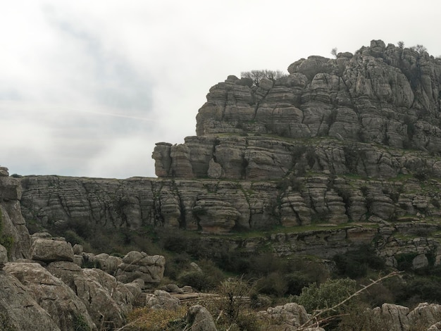 Widok na park przyrody El Torcal de Antequera
