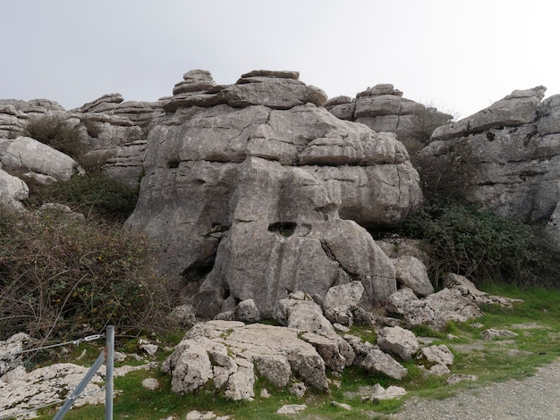 Widok Na Park Przyrody El Torcal De Antequera.