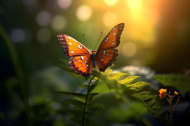 widok na piękny motyl w przyrodzie