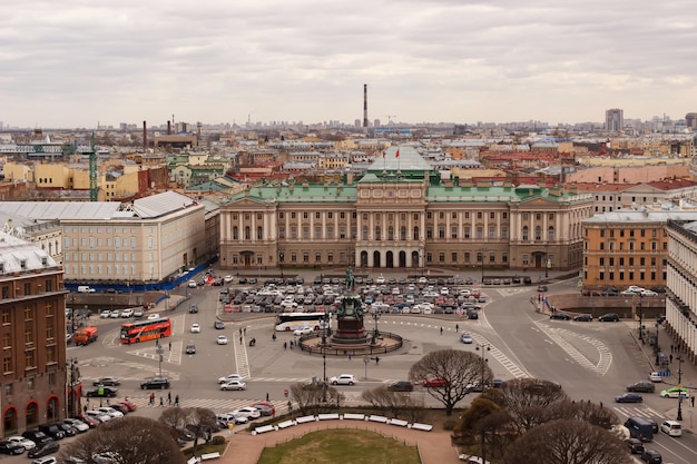 Widok na Plac Senacki z dachu katedry św. Izaaka