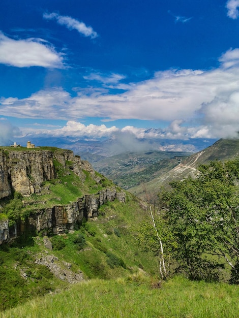 Widok na płaskowyż Matlas powiat Chunzachski Dagestan Rosja 2021