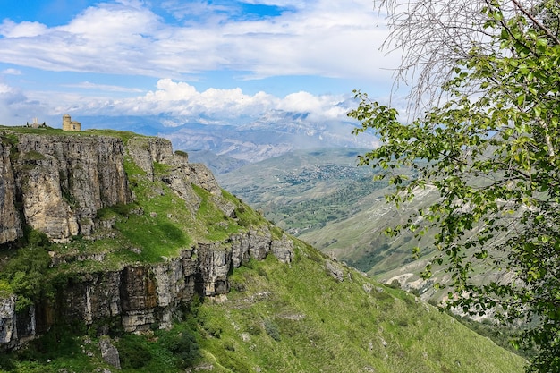 Widok na płaskowyż Matlas powiat Chunzachski Dagestan Rosja 2021