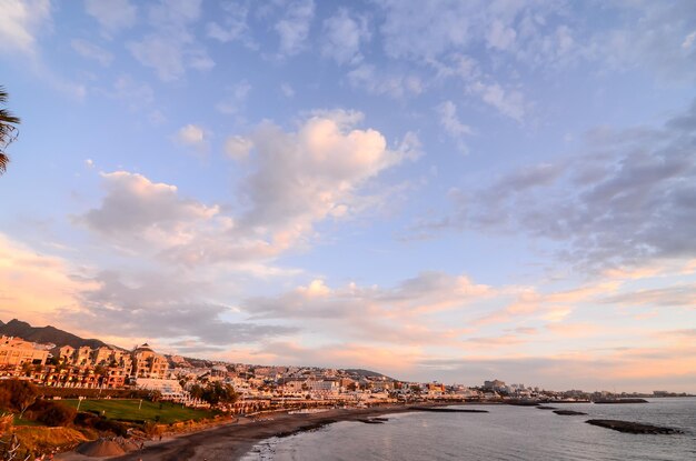 Widok na Playa de Fanabe Adeje Tenerife