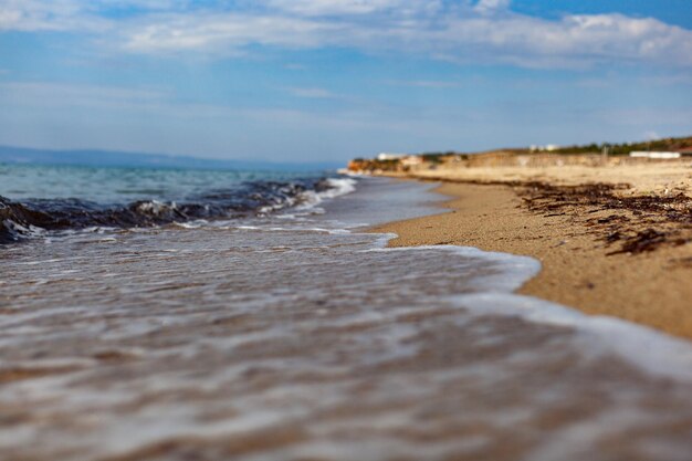 Zdjęcie widok na plażę na tle nieba