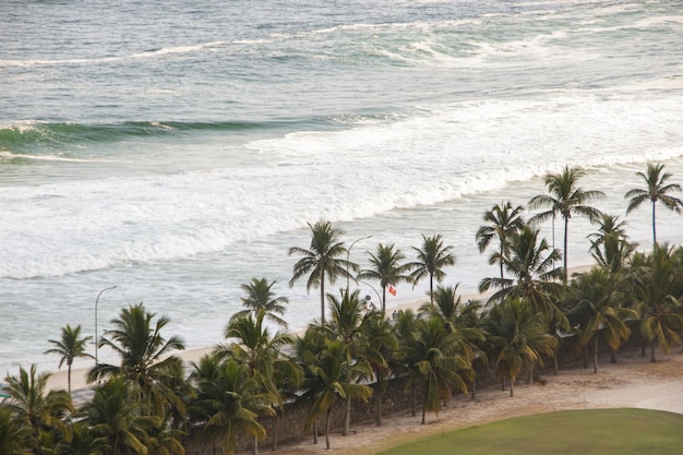 widok na plażę Sao Conrado w Rio de Janeiro w Brazylii