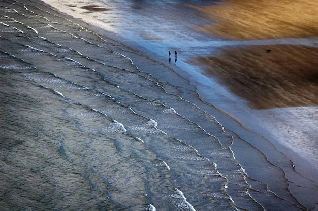 Widok na plażę z wysokiego kąta